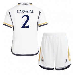 Real Madrid Daniel Carvajal #2 Koszulka Podstawowych Dziecięca 2023-24 Krótki Rękaw (+ Krótkie spodenki)